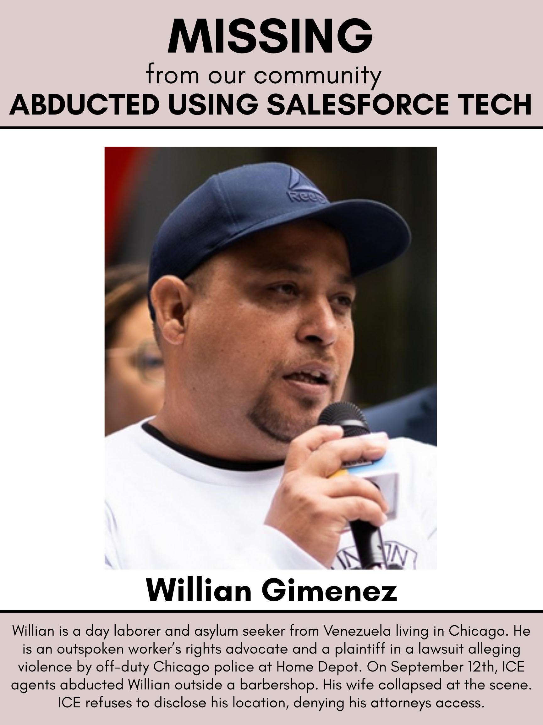 Missing poster of Willian Gimenez