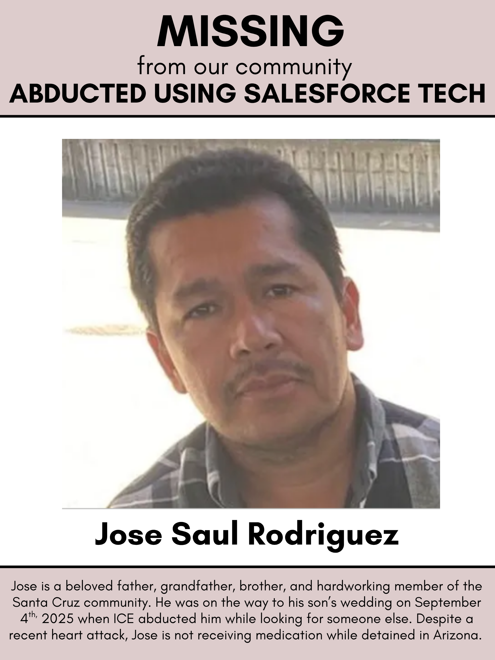 Missing poster of Jose Saul Rodriguez
